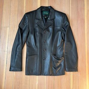 Danier Black Leather Blazer Jacket